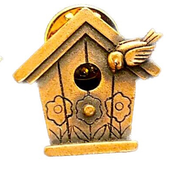 Vintage JJ Jonette  pins Bird House theme - Picture 3 of 6